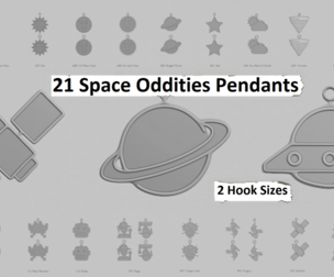 🛸 Space Oddities – STL Pendant Set