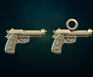 Gun III and pendant