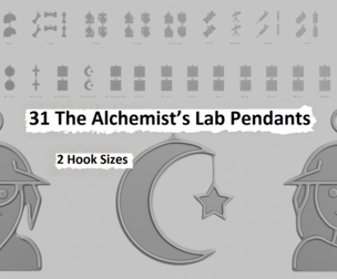 🔮 The Alchemist’s Lab – 3D Printable Pendant Collection ⚗️🧬