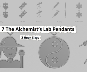 🧪 The Alchemist’s Lab Mini – 3D Printable Pendant Collection 🔬✨