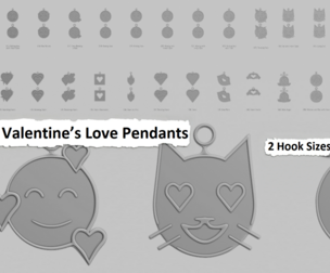 💘 Valentine’s Love – 3D Printable Pendant Collection 💝
