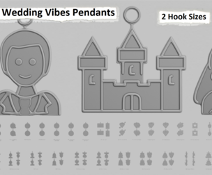 💍 Wedding Vibes – STL Pendant Collection 💐👑
