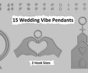 💍 Wedding Vibes Mini – STL Pendant Collection 💒💖