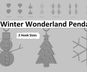 ❄️ Winter Wonderland Mini – STL Pendant Set ⛄️🎄