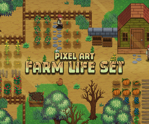 Pixel Art Farm Life Set