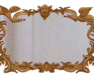 Palm Leaf Carving Giltwood Mirror  Late 18th  Early 19th Century