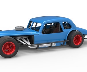 Vintage Asphalt Modified stock car V5 Scale 1:25