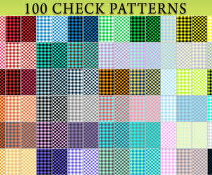 100 Colorful Check Patterns in Various Designs