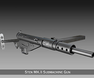 Sten MK.II Submachine Gun