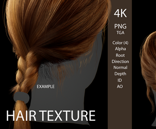 Hair Textures 4K (hair cards)