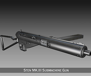Sten MK.III Submachine Gun