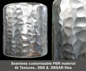 Silver Nugget Substance PBR material and textures