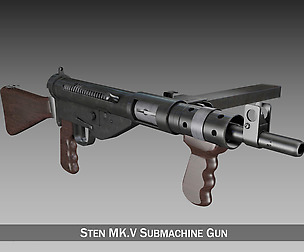 Sten MK.V Submachine Gun