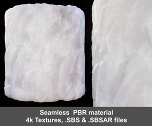 White Quartz Substance PBR Material and textures