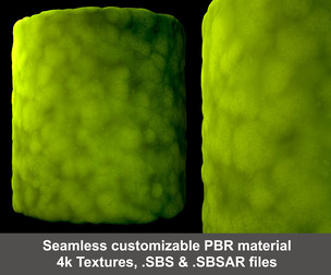 Stylized Moss PBR Substance material and textures SBS & SBSAR