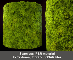 Seamless Moss Substance material and textures
