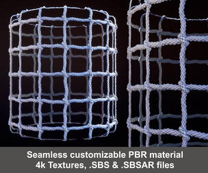 Seamless stylized customizable net Substance material and textures