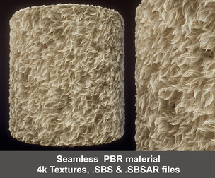 Seamless Fur Wool Rug Substance Painter Material and Textures SBS & SBSAR
