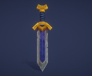 Stylize Big Sword Low-poly 3D model