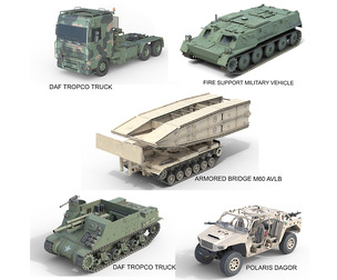 5 Military Vehicles Collection V33