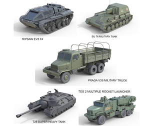 5 Military Vehicles Collection  v34