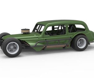 Vintage Asphalt Modified stock car V7 Scale 1:25
