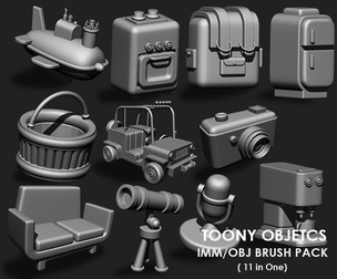Toony Objects IMM Brush Pack 11 in One