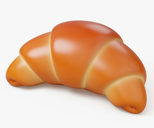 Cartoon Croissant Bun