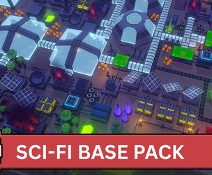 Sci-Fi Base Pack - Stylized Low poly 3D Models