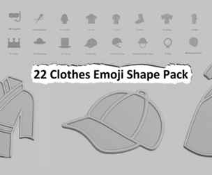 👕 Clothes Emoji Pack – 3D Printable (22 Unique Emojis)