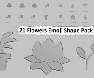 🌸 Flowers Emoji Pack – 3D Printable (21 Unique Emojis)