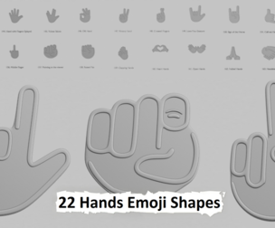 ✋ Hands Emoji Pack – 3D Printable (22 Unique Emojis)