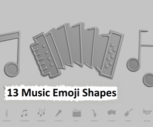 🎵 Music Emoji Pack – 3D Printable (13 Unique Emojis)