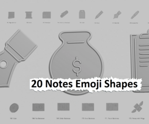 🗒️ Notes Emoji Pack – 3D Printable (20 Unique Emojis)