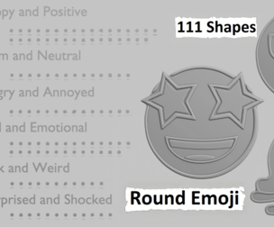 😊 Round Emoji Pack – 3D Printable (111 Unique Emojis)