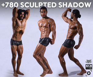 +780 Sculpted Shadow Reference Pictures - Vol 22 | 360° Shots
