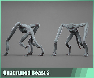 Quadruped Beast 2 Base Body Mesh