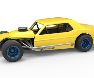 Vintage Asphalt Modified stock car V8 Scale 1:25
