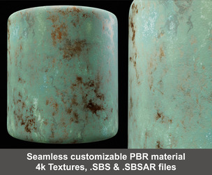 Oxidized Bronze Substance material and textures SBS & SBSAR