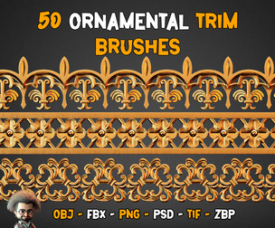 50 Ornaments Trim Brushes - Vol 40