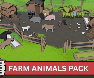 Farm Animals Pack - Stylized Low poly 3D Models