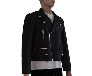 Style3D Leather Biker Jacket