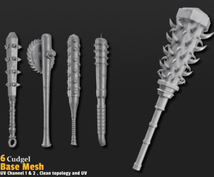 6 Medieval Cudgel Base Mesh