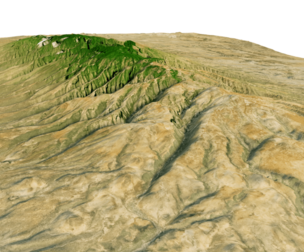 Kulal mount 3d terrain model