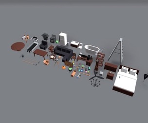 Low Poly Household Props 001