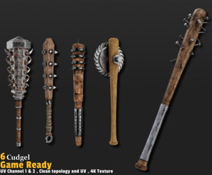 6 Medieval Cudgel Game Ready