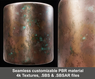 Corroded Bronze Substance PBR material and textures Texture