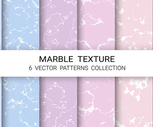 6 Soft Pastel Marble Texture Patterns, Light Tones, Fluid Abstract Texture, EPS File