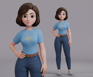 Cartoon Woman Rig