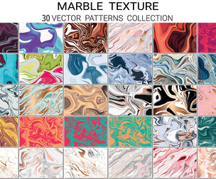 30 Marble Texture, Abstract Patterns, Flowing Swirl, Elegant Luxury Fluid Art, EPS File